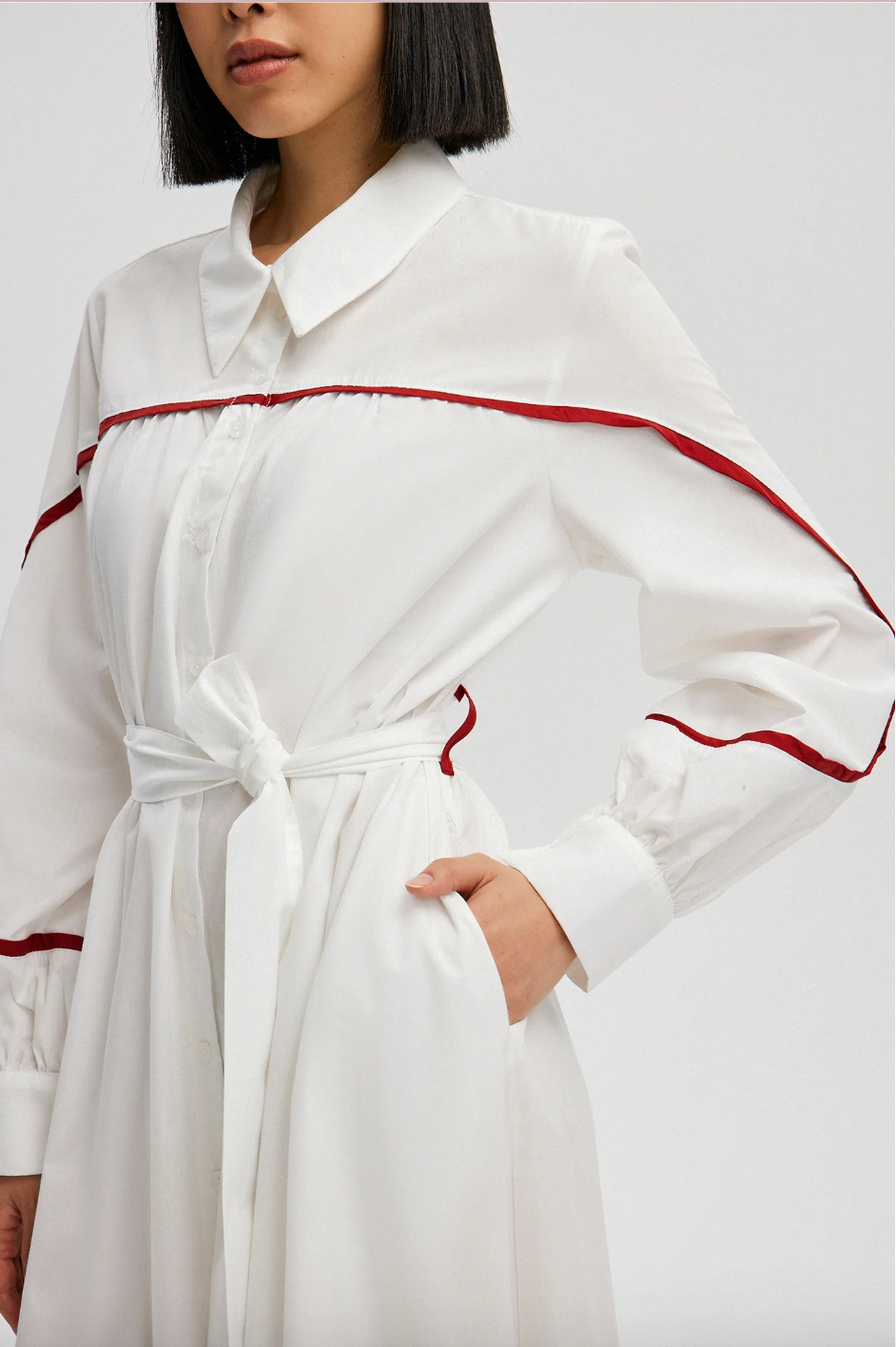 VESTIDO CAMISA DETALLE VIVOS