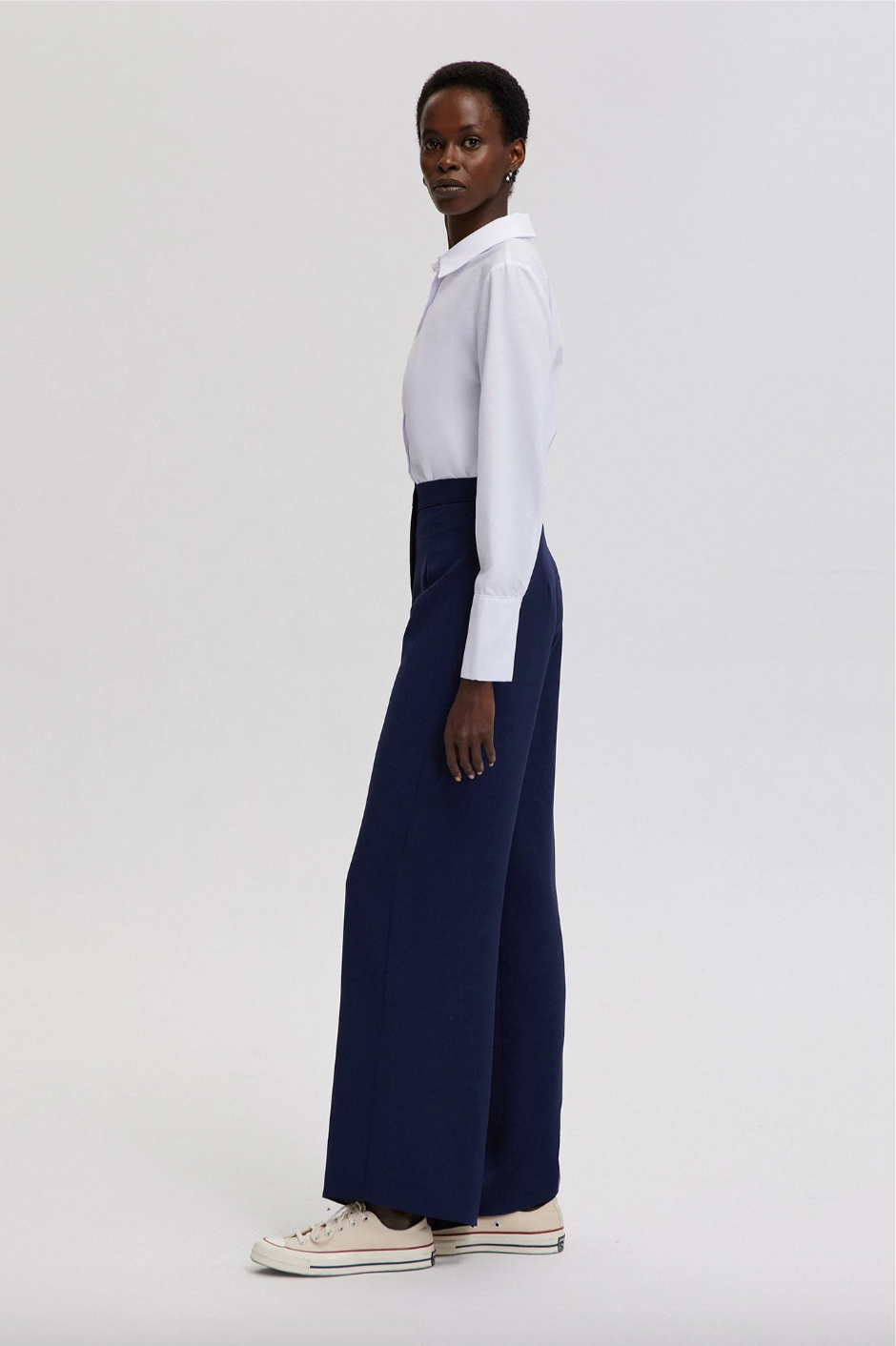PANTALONES DE CREPÉ DE PIERNA ANCHA