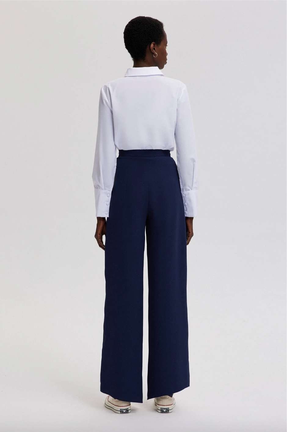 PANTALONES DE CREPÉ DE PIERNA ANCHA
