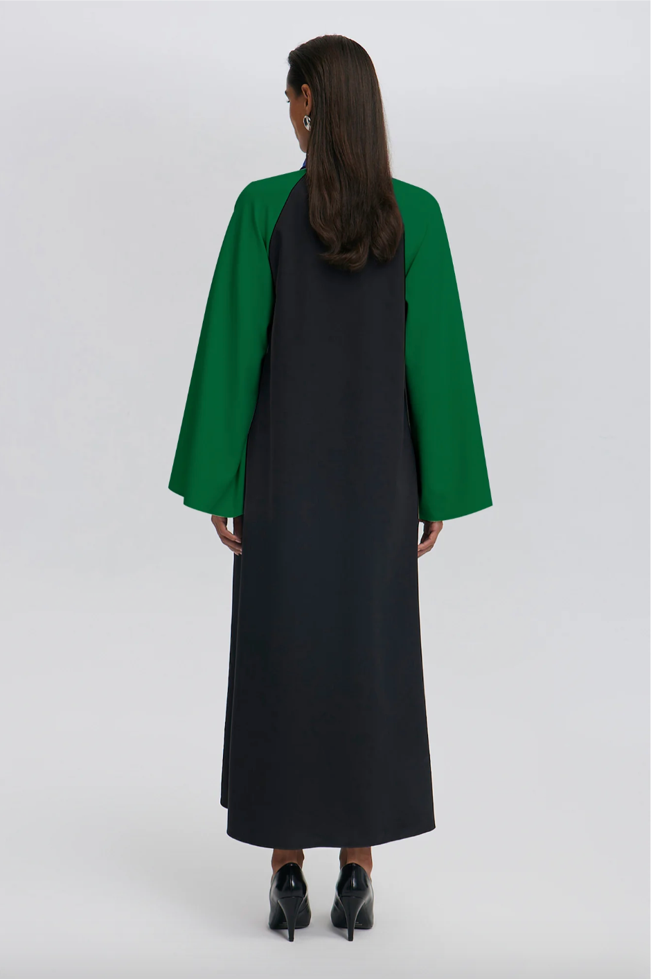 VESTIDO CUELLO CON CREMALLERA COLOR BLOQUE
