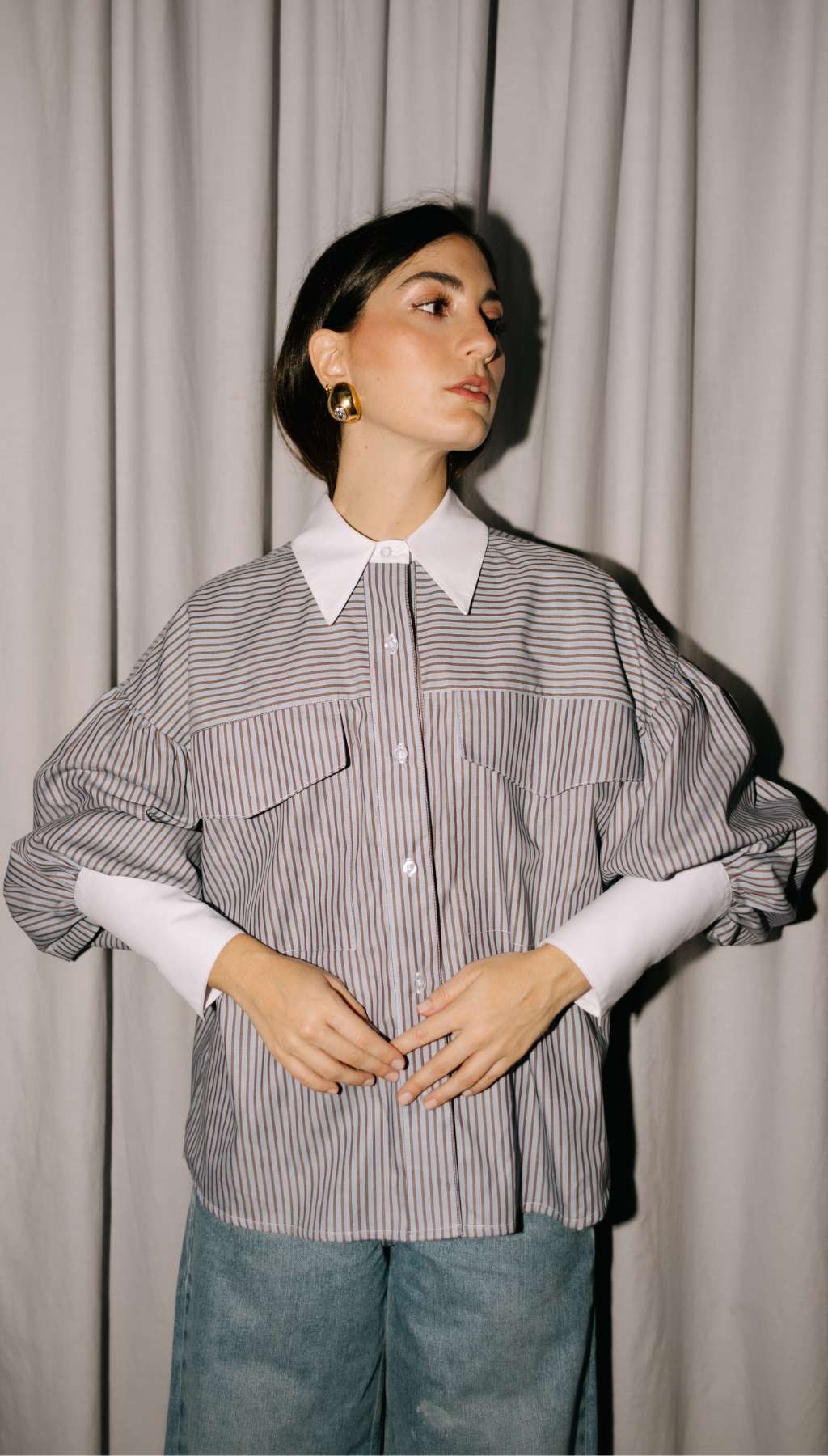 CAMISA AZUCENA GRIS