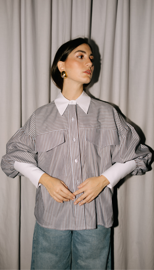 CAMISA AZUCENA GRIS