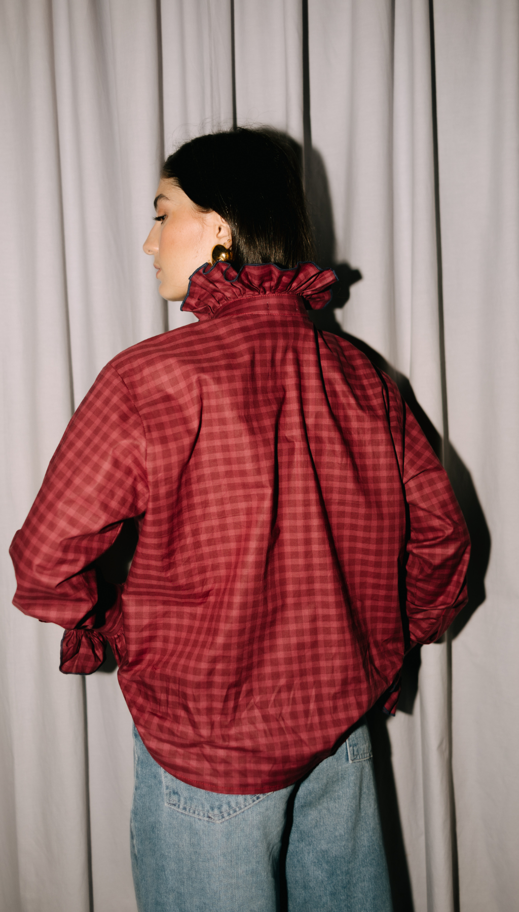 CAMISA HORTENSIA VINO