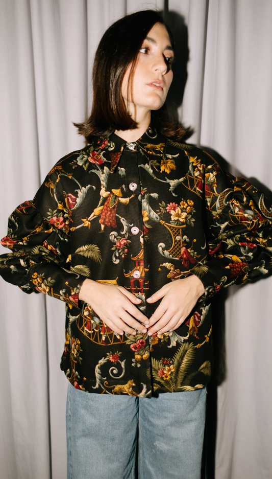 SOBRECAMISA GARDENIA NEGRA