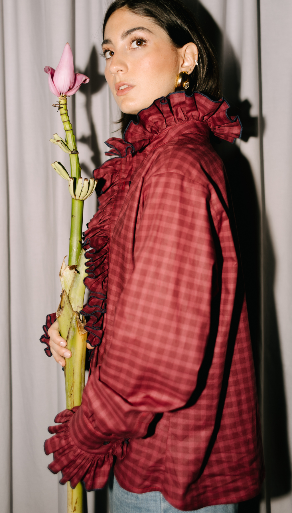 CAMISA HORTENSIA VINO