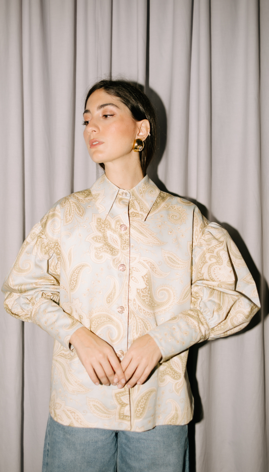 SOBRECAMISA GARDENIA AZUL