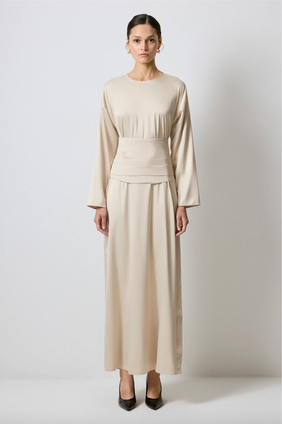 VESTIDO MAXI CON CORSET