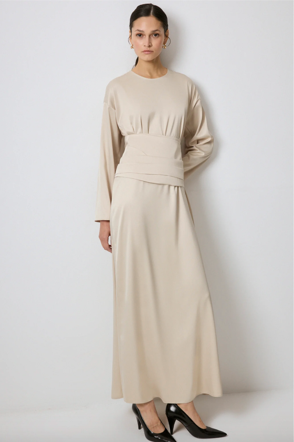 VESTIDO MAXI CON CORSET