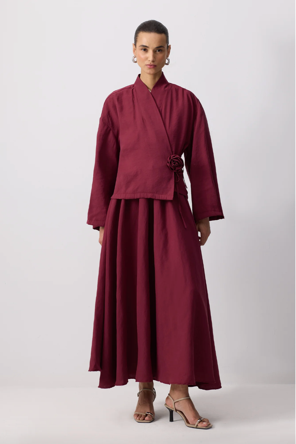 SET KIMONO FALDA