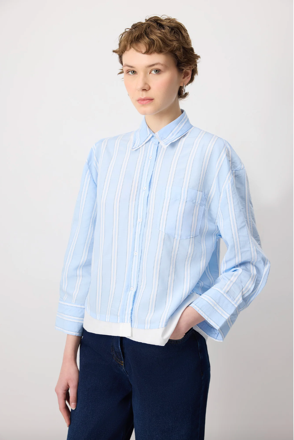 CAMISA AZUL RAYAS