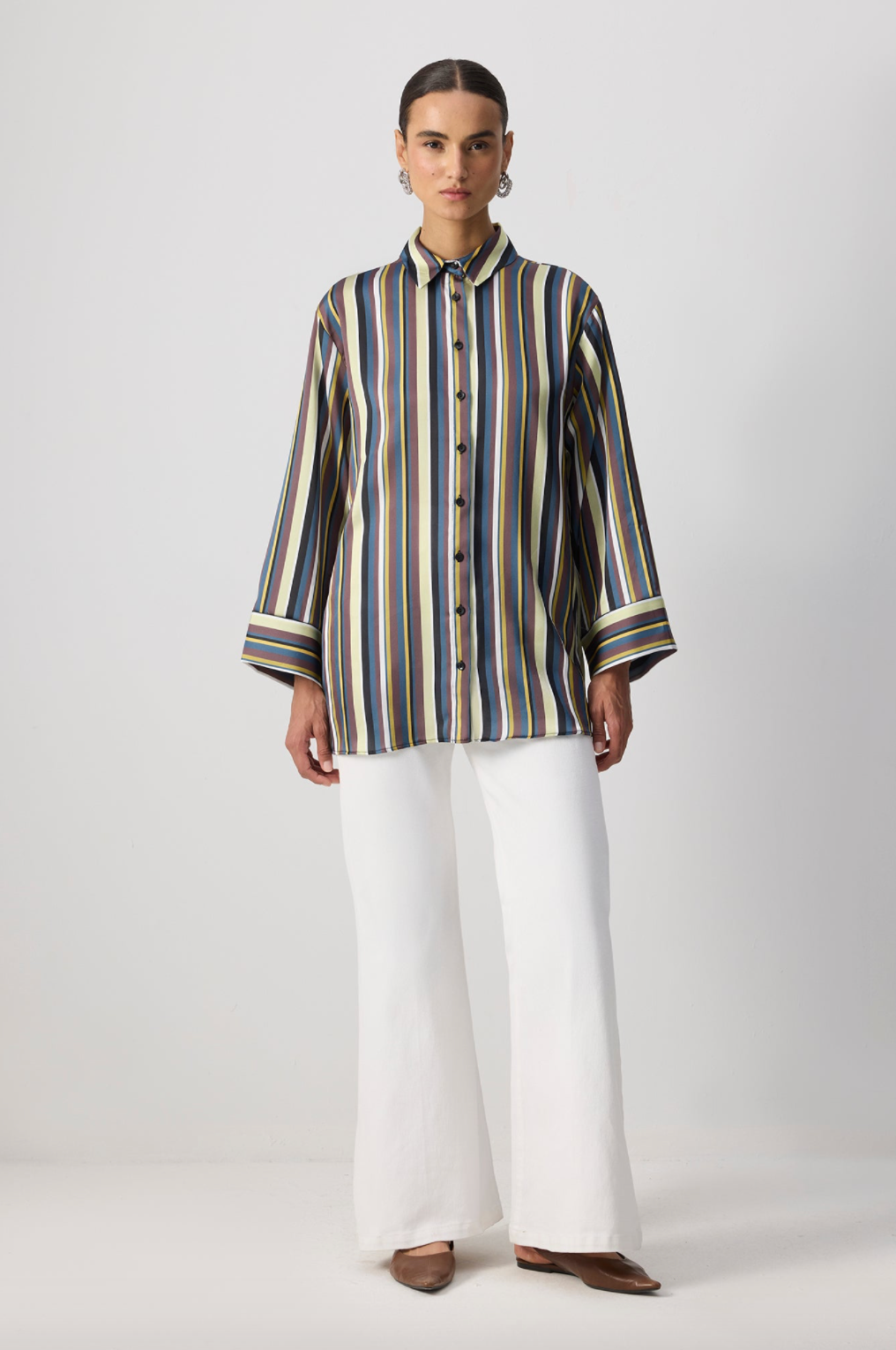 CAMISA SATINADA RAYAS