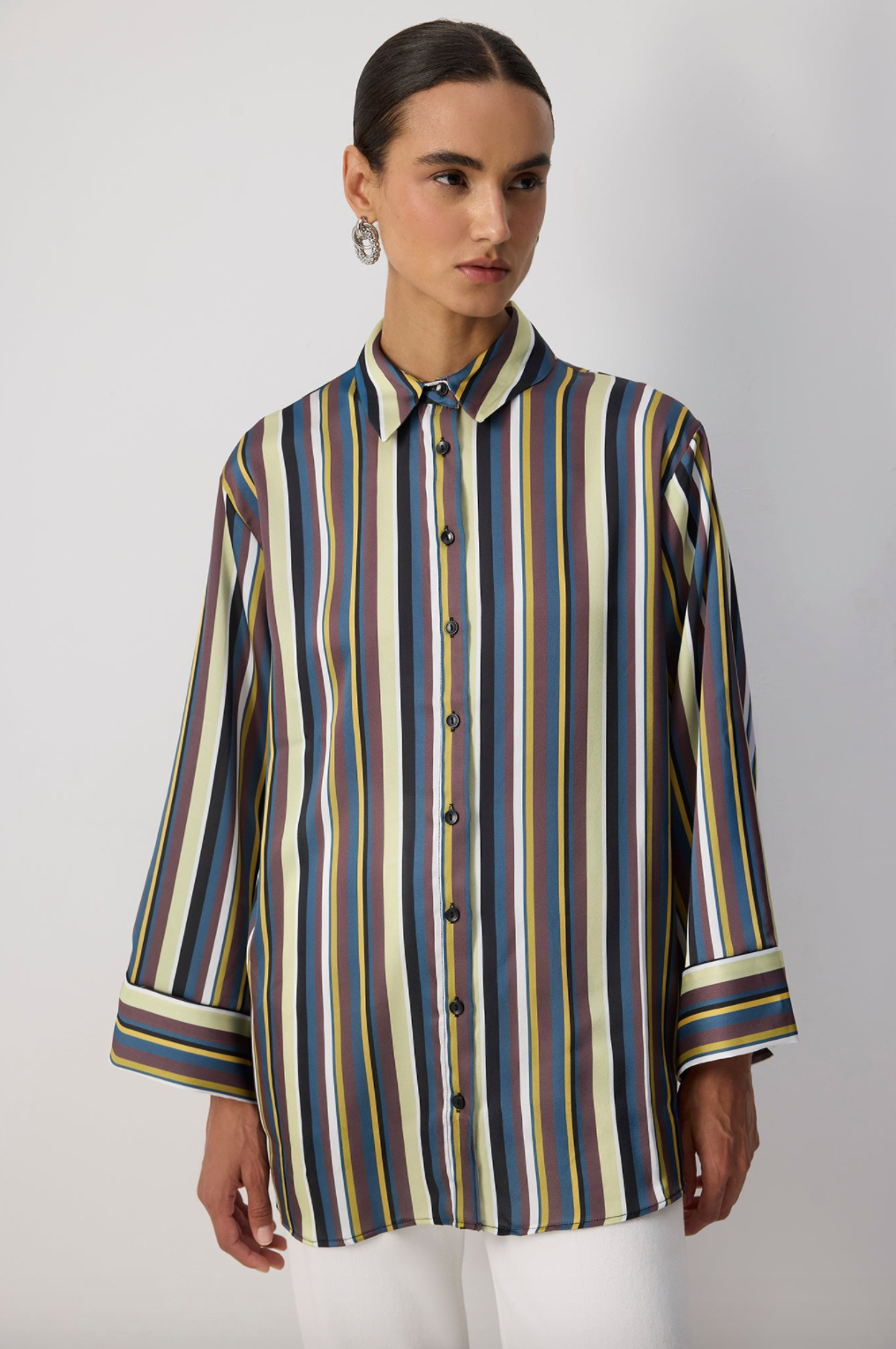 CAMISA SATINADA RAYAS