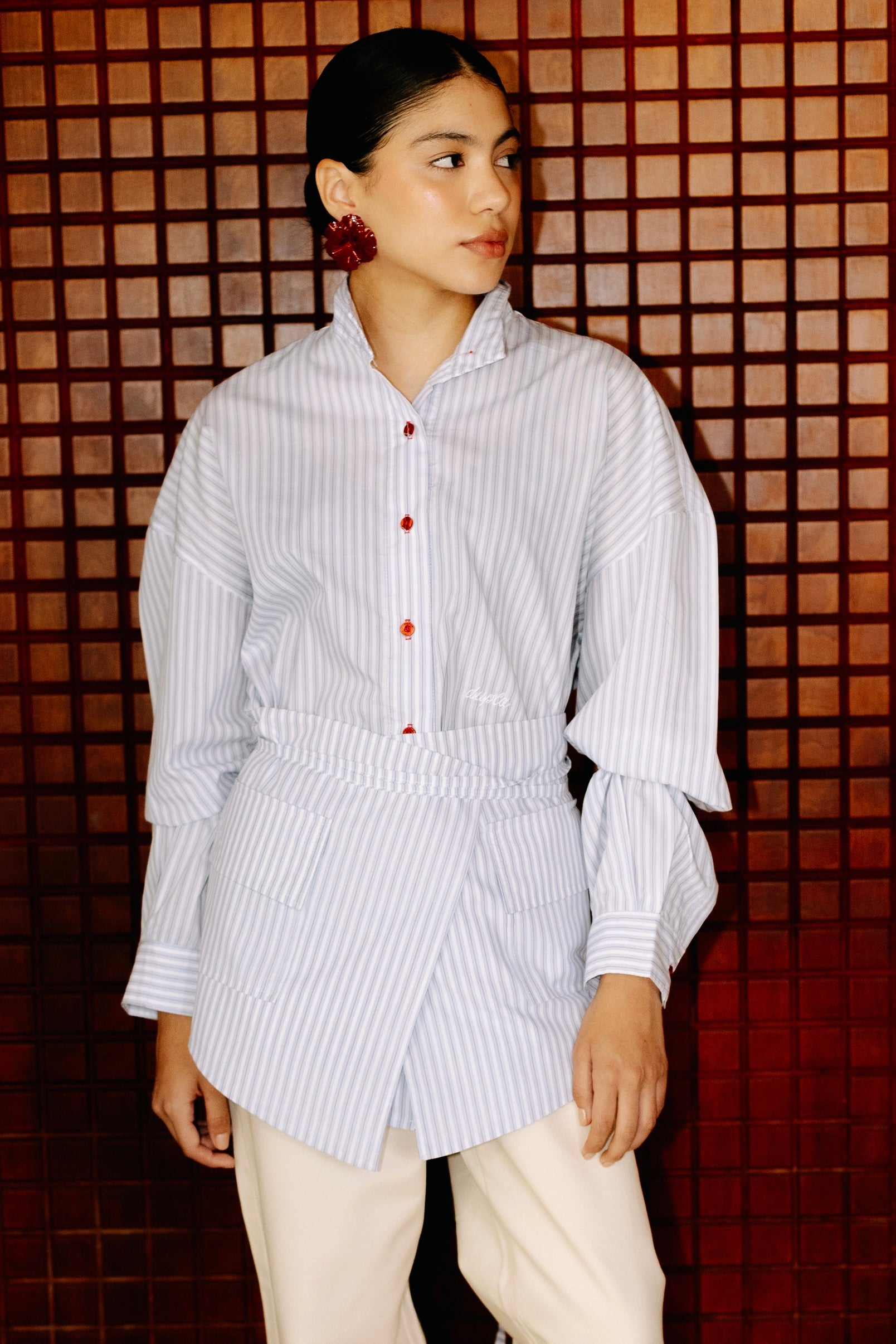CAMISA MARINA RAYAS AZUL