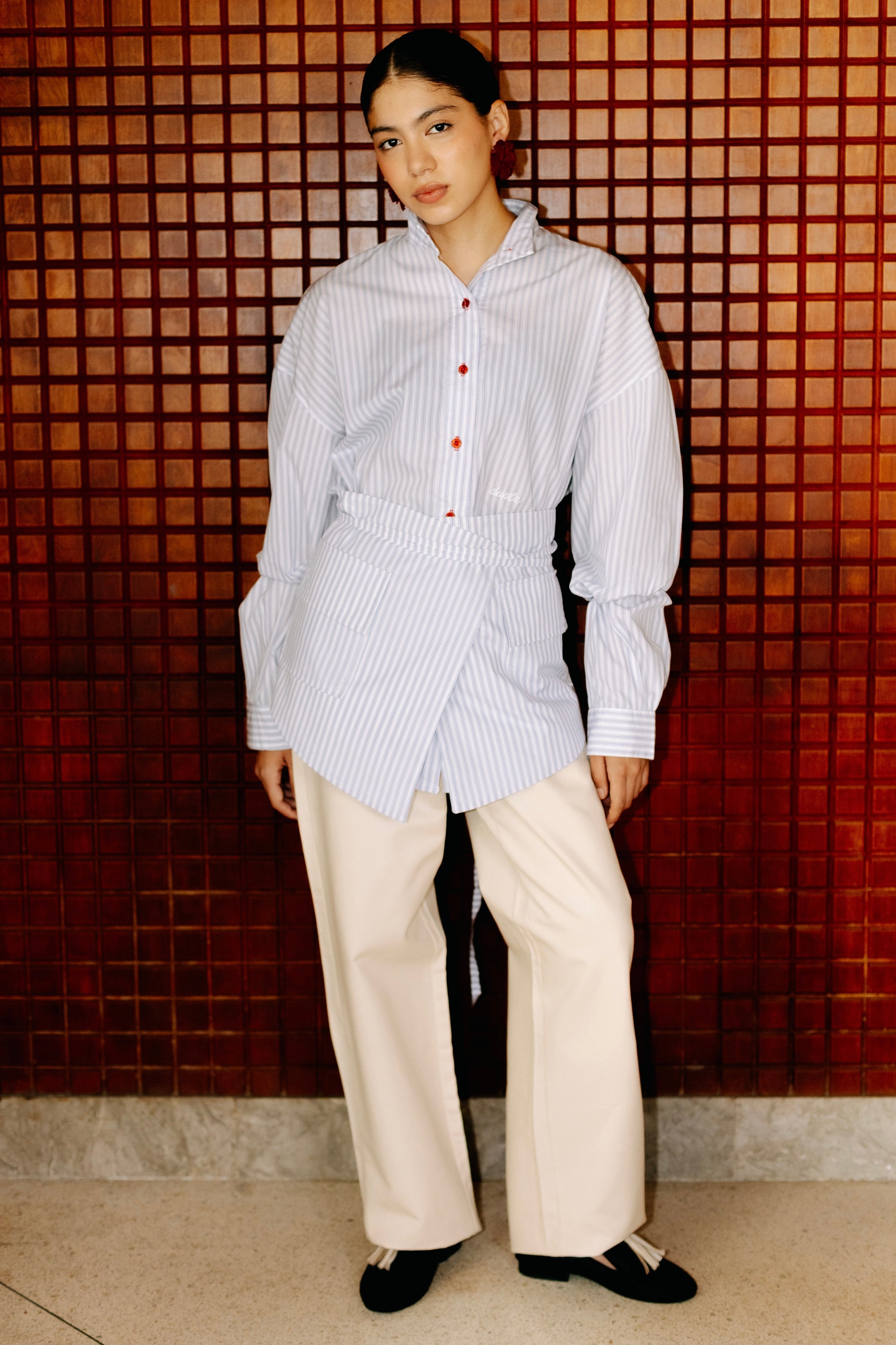 CAMISA MARINA RAYAS AZUL