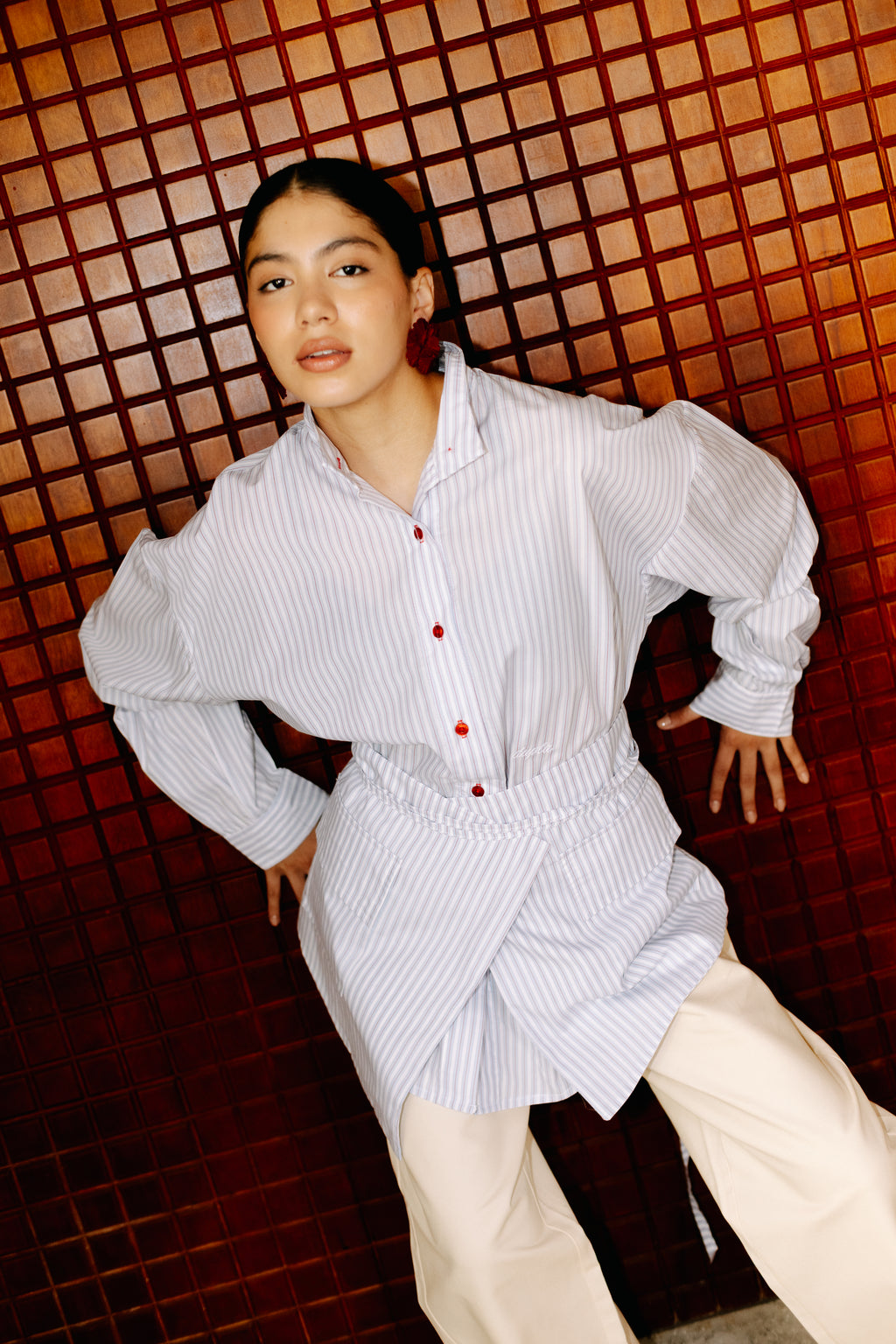 CAMISA MARINA RAYAS AZUL