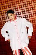 CAMISA LINO LUZ BLANCA Y ROSADO