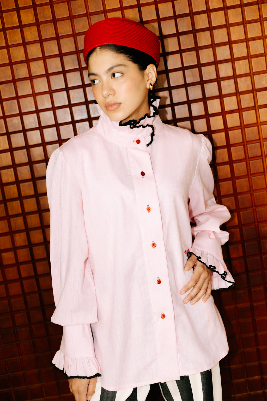 CAMISA LINO LUZ ROSA