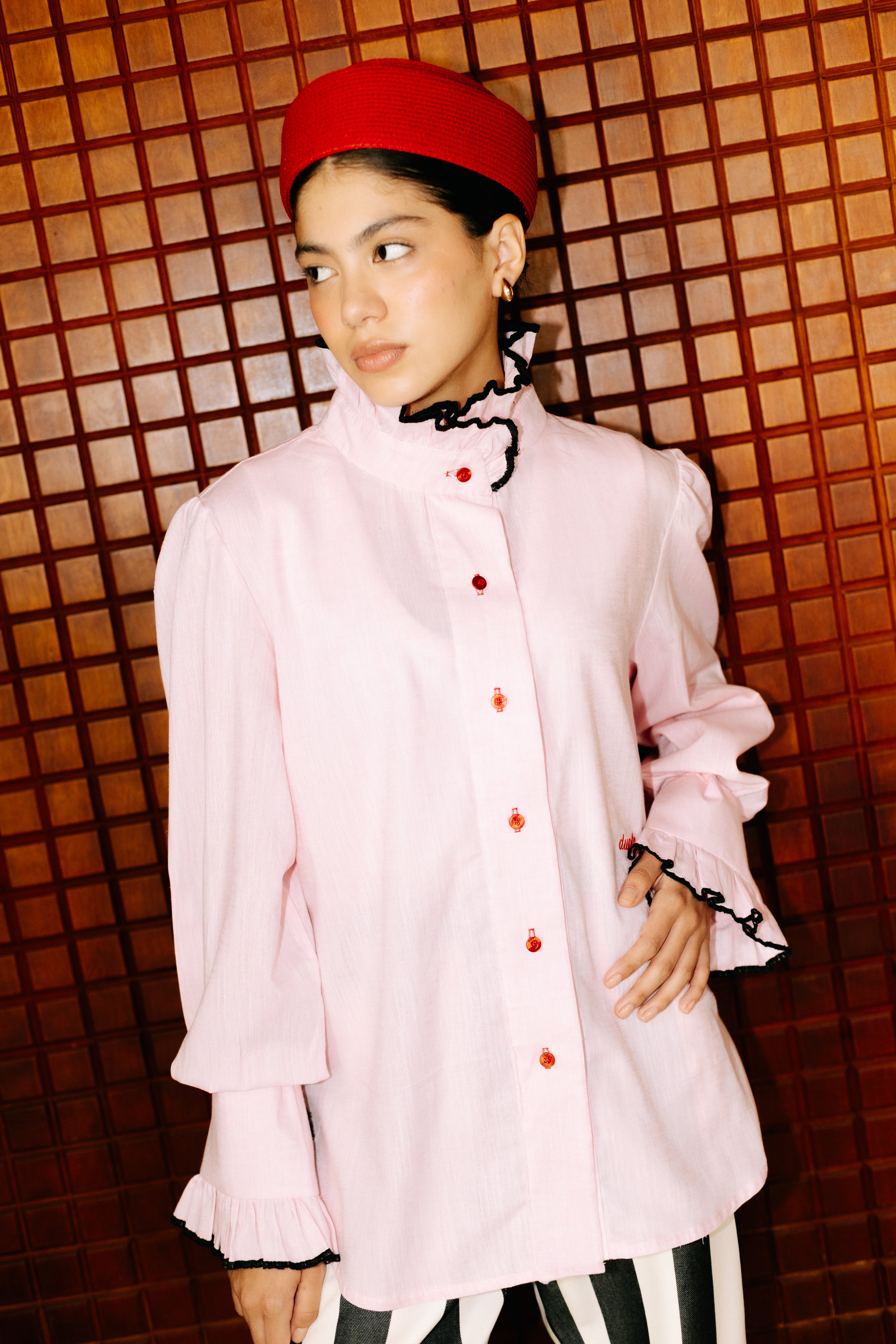 CAMISA LINO LUZ ROSA
