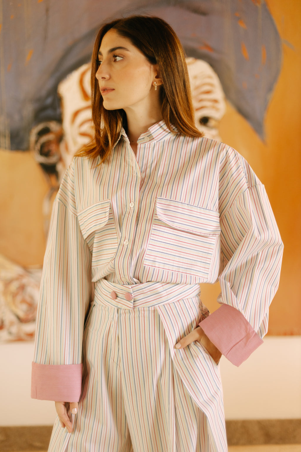 Camisa Ruth Rayas Multicolor