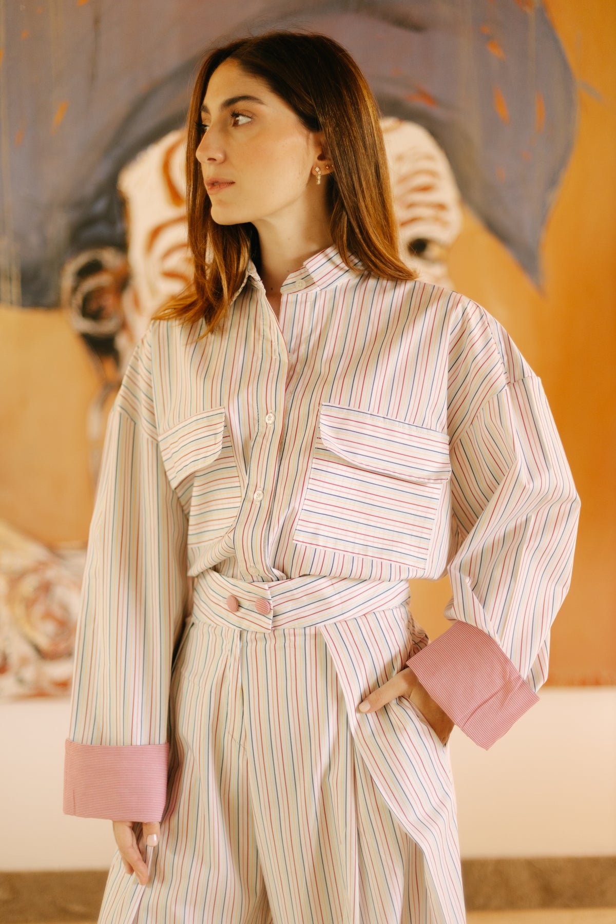 Camisa Ruth Rayas Multicolor