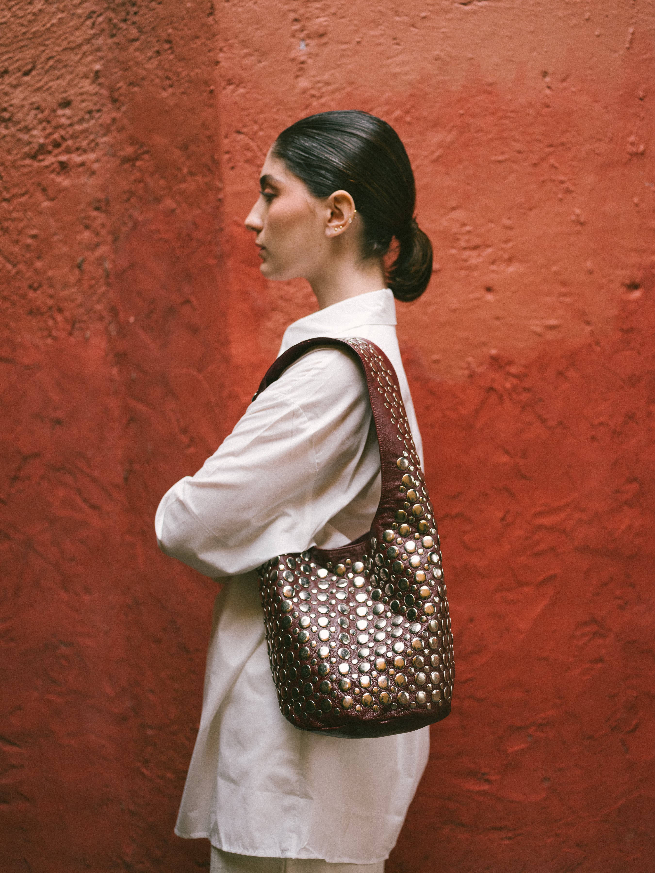 BOLSO "LA PEDRERA" BURDEOS